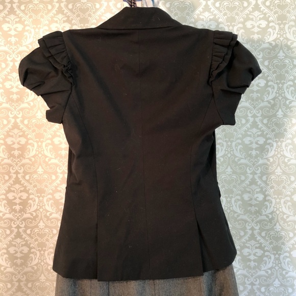 Anthropologie Bow Arrow short ruffle sleeve blazer - Picture 2 of 8
